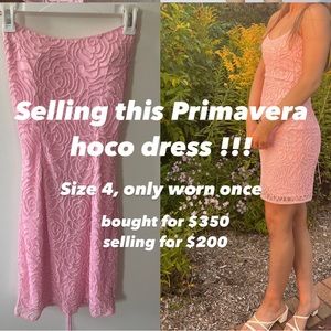 Primavera pink strappy back dress